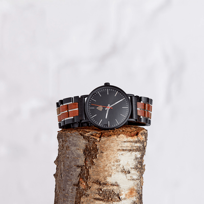 The Rowan: Wood Watch for Men-0